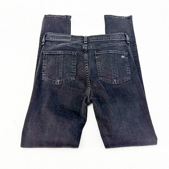 Rag & Bone Skinny Denim Jeans Black Bruin W1532K502BBRO Size 28 - Picture 5 of 9